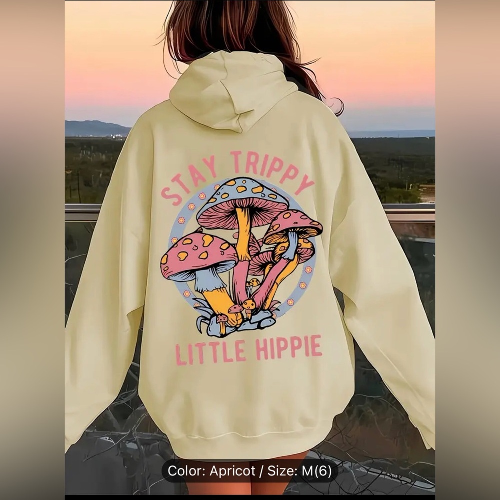 BRAND NEW still in bag stay trippy hippie hoodie🍄